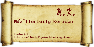 Müllerleily Koridon névjegykártya
